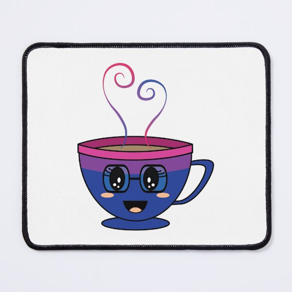 Item preview, Equalitea Bisexual Flag Pride with lashes and tall glasses designed and sold by qteapiecastle.