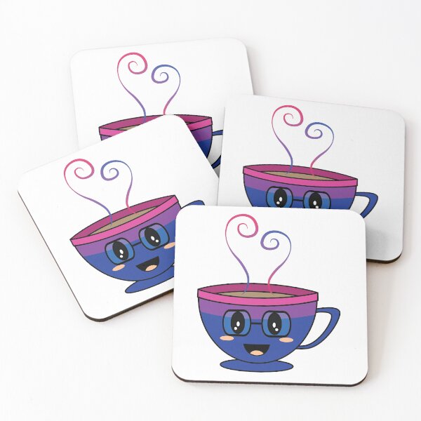 Item preview, Equalitea Bisexual Flag Pride with tall glasses designed and sold by qteapiecastle.