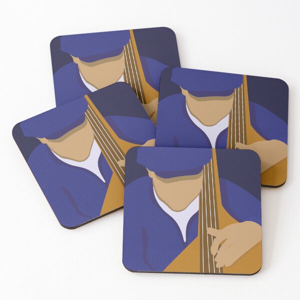 Item preview, Blue dynamic double bass player designed and sold by PassionAndJoy.