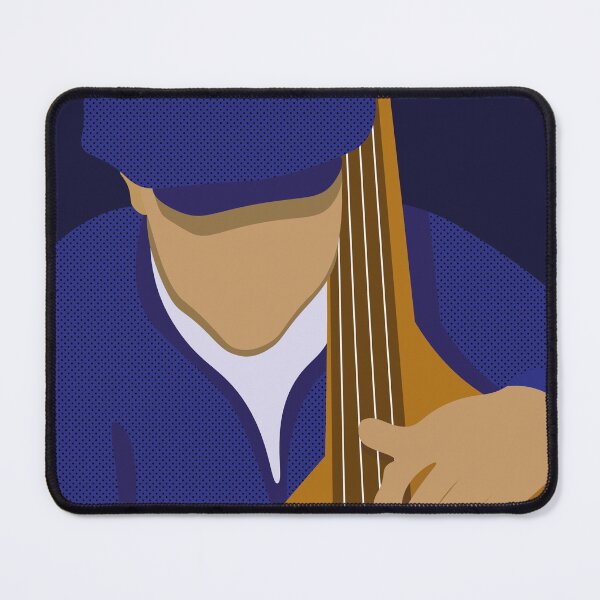 Item preview, Blue dynamic double bass player designed and sold by PassionAndJoy.