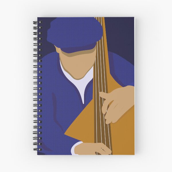 Item preview, Blue dynamic double bass player designed and sold by PassionAndJoy.