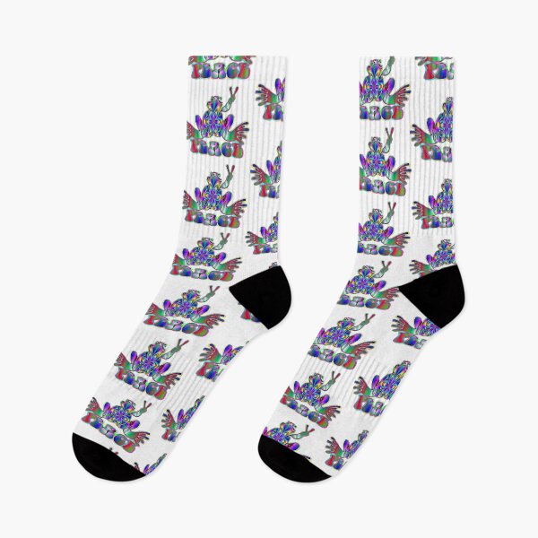 Item preview, Psychedelic Floral Peace Frog designed and sold by natnat7w.