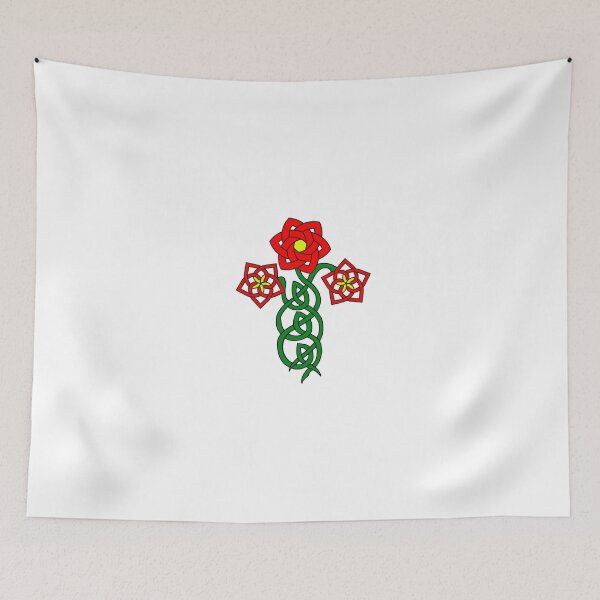 Item preview, Celtic knotwork with stylised flowers designed and sold by KyttsyKrafts.