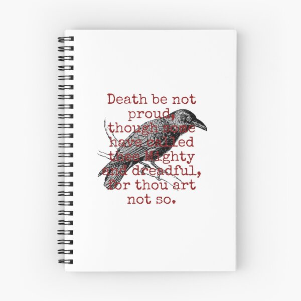 Item preview, Death Be Not Proud - Death Quote  designed and sold by CrankyOldDude.