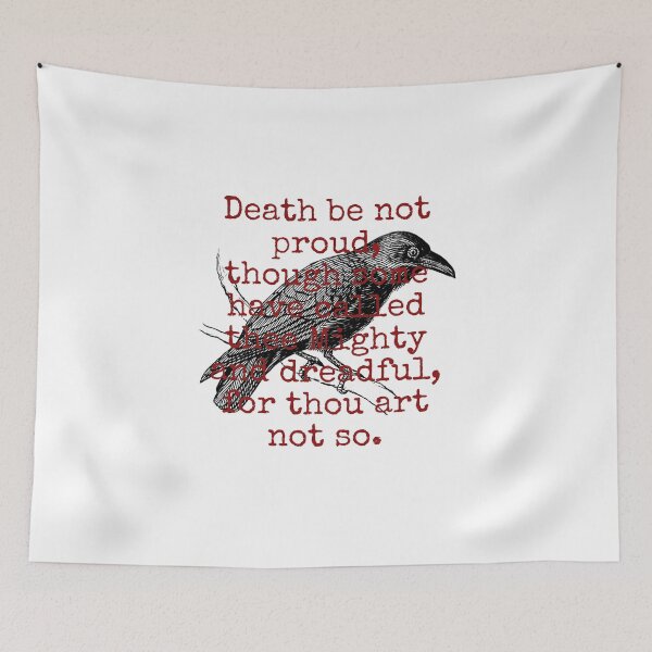 Item preview, Death Be Not Proud - Death Quote  designed and sold by CrankyOldDude.