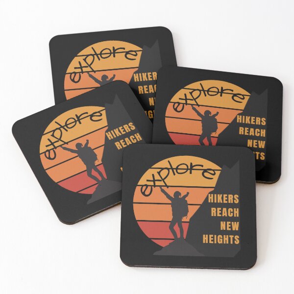 Item preview, Woman Girl Hikers Reach New Heights Graphic Design with Sunset in Vintage Colors designed and sold by tranquilbeach.