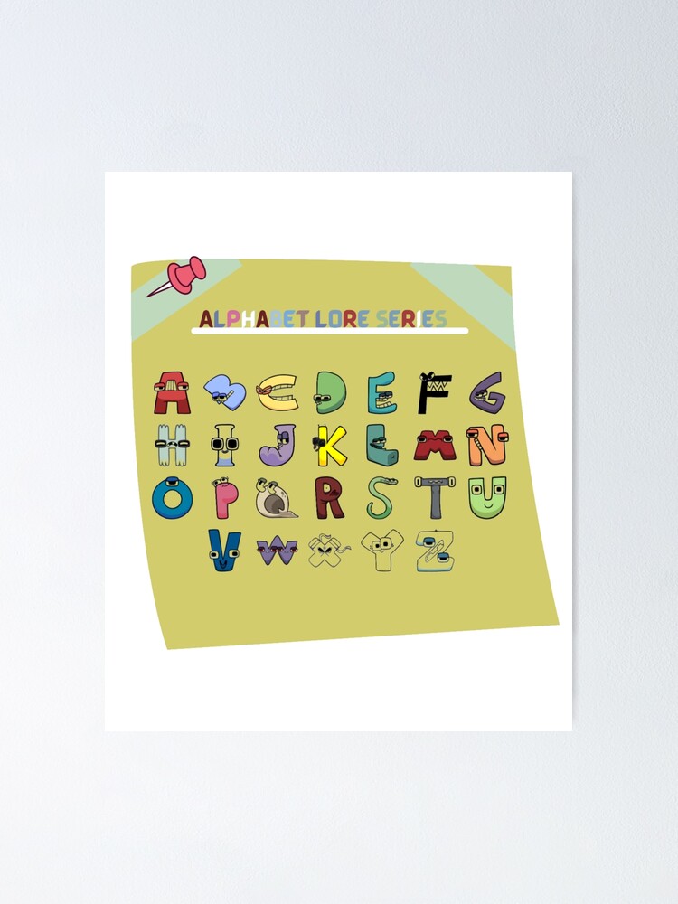 M ALPHABET LORE Poster for Sale by Totkisha1