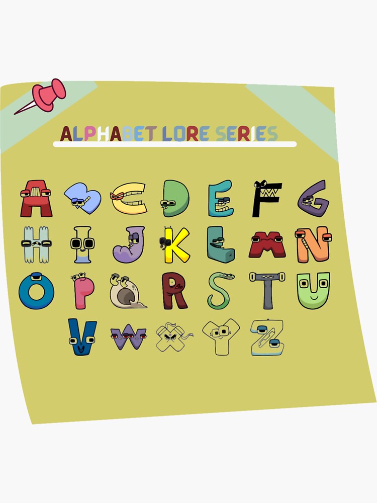 Alphabet Lore Series Sticker for Sale by Ezz-Design