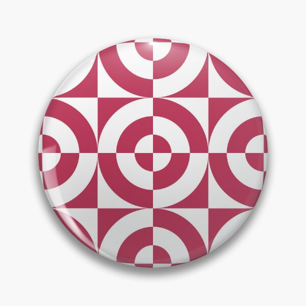 Item preview, Viva Magenta and White Geometric Circle Check Pattern designed and sold by CJAura by Claire Jane Johnson.