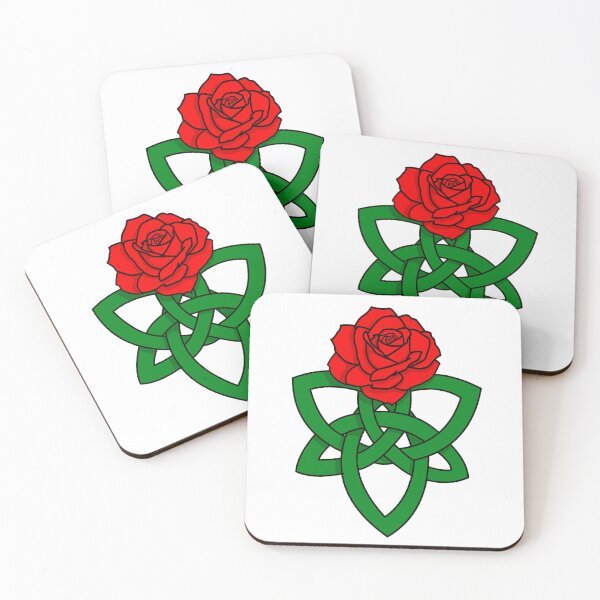 Item preview, Celtic knotwork with red rose designed and sold by KyttsyKrafts.