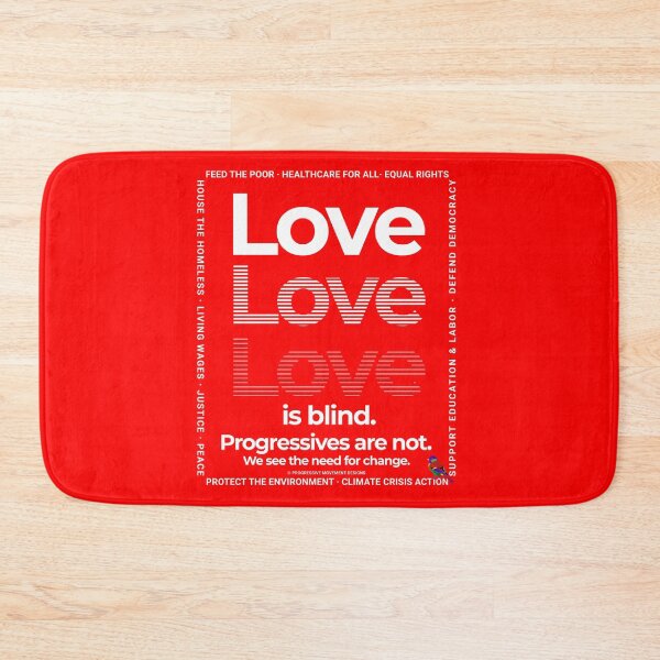 Item preview, PMD00353 Progressive Movement Designs Love is Blind Valentine for Progressives with 12 goals  designed and sold by ProgressiveLeft.