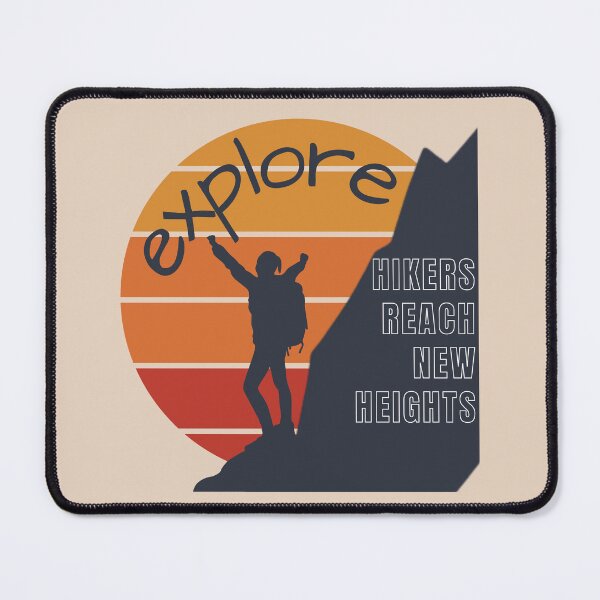 Item preview, Woman Girl Hikers Reach New Heights Graphic Design with Sunset in Vintage Colors in White designed and sold by tranquilbeach.