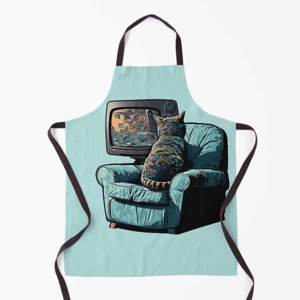 Item preview, Catflix, cat is chilling watching television designed and sold by EmeraldeaArt.