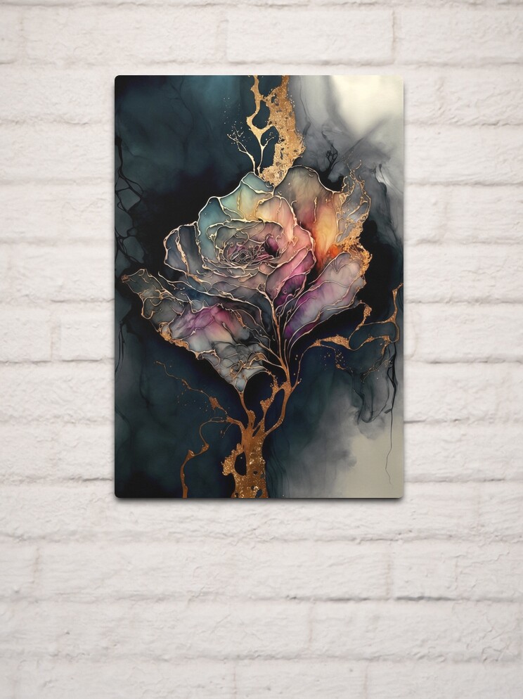 Magnolia Aurora - Abstract Alcohol Ink Resin Art | Canvas Print