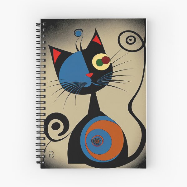 Item preview, Mid Century Black Cat Abstract Art Print Painting Wall Decor designed and sold by winterkitty88.