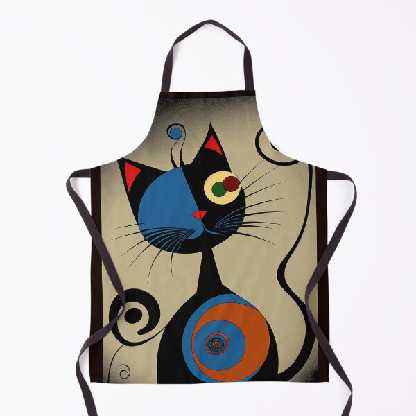 Item preview, Mid Century Black Cat Abstract Art Print Painting Wall Decor designed and sold by winterkitty88.