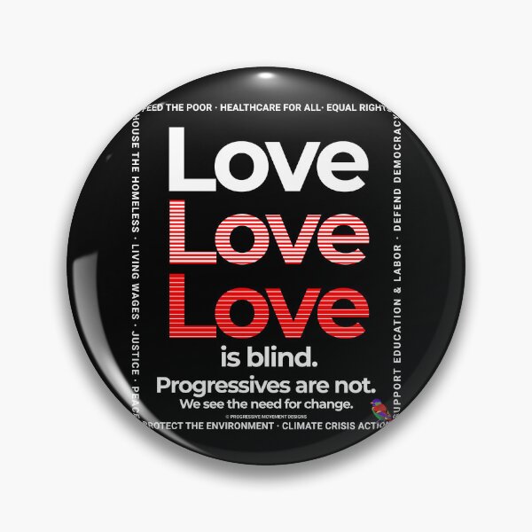 Item preview, PMD00354 Progressive Movement Designs Love is Blind Valentine for Progressives with 12 goals  designed and sold by ProgressiveLeft.