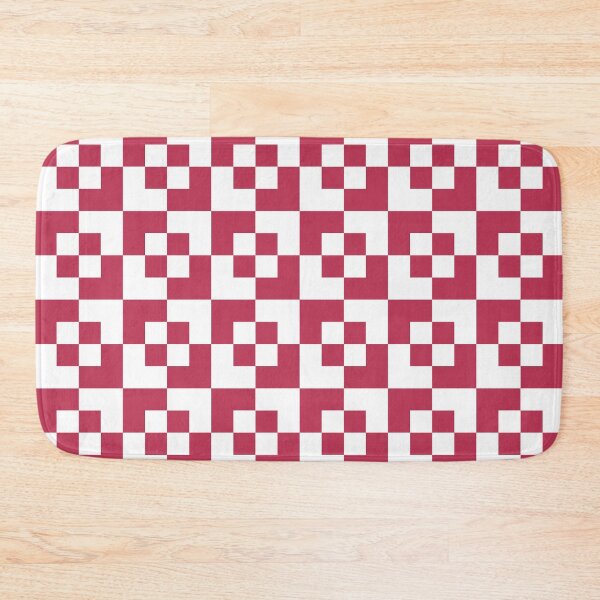 Item preview, Viva Magenta and White Geometric Non Traditional Check Pattern designed and sold by CJAura by Claire Jane Johnson.