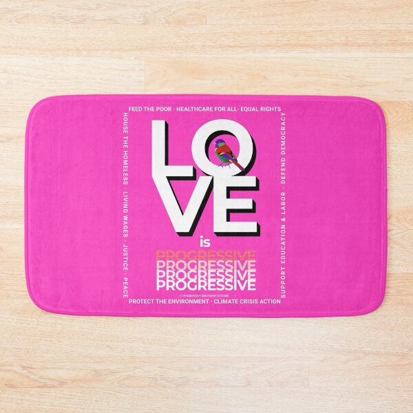 Item preview, PMD00355 Progressive Movement Designs Love is Progressive Valentine for Progressives with 12 goals  designed and sold by ProgressiveLeft.