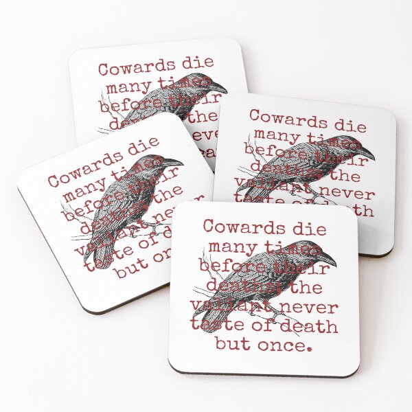 Item preview, Cowards Die Many Times - Death Quote  designed and sold by CrankyOldDude.