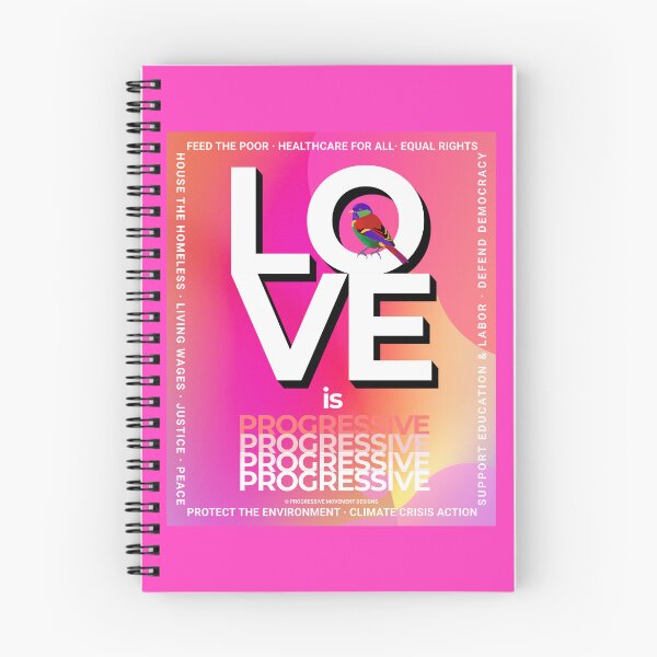 Item preview, PMD00356 Progressive Movement Designs Love is Progressive colorful Valentine for Progressives with 12 goals  designed and sold by ProgressiveLeft.