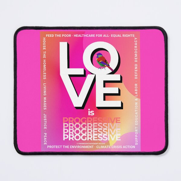 Item preview, PMD00356 Progressive Movement Designs Love is Progressive colorful Valentine for Progressives with 12 goals  designed and sold by ProgressiveLeft.
