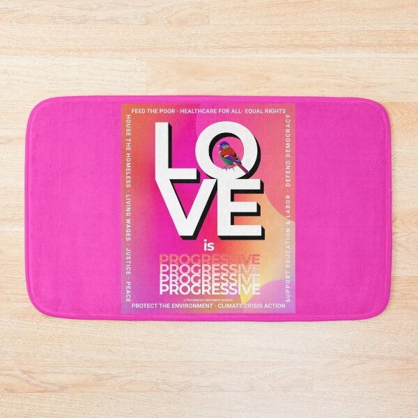Item preview, PMD00356 Progressive Movement Designs Love is Progressive colorful Valentine for Progressives with 12 goals  designed and sold by ProgressiveLeft.