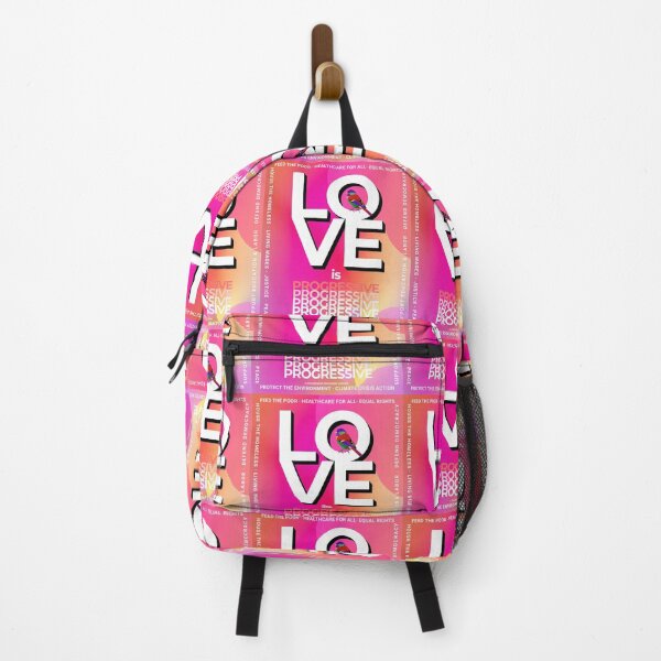 Item preview, PMD00356 Progressive Movement Designs Love is Progressive colorful Valentine for Progressives with 12 goals  designed and sold by ProgressiveLeft.