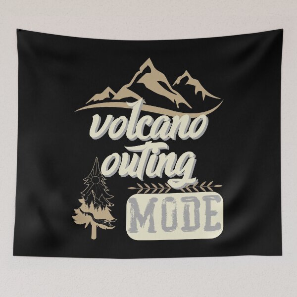 Item preview, volcano outing mode, forest river sun inside tree pine designed and sold by movie-popcorn.