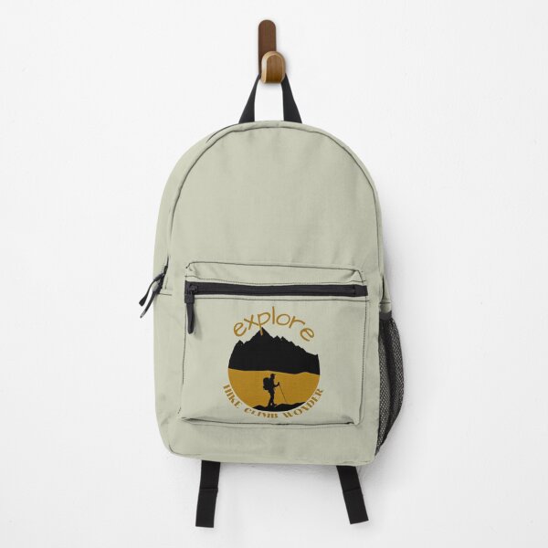 Item preview, Hike Climb Wonder Explore Graphic Design in Bold Lettering with Mountains designed and sold by tranquilbeach.