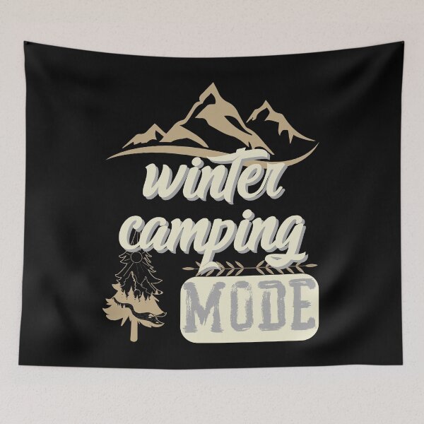 Item preview, winter camping mode, forest river sun inside tree pine designed and sold by movie-popcorn.