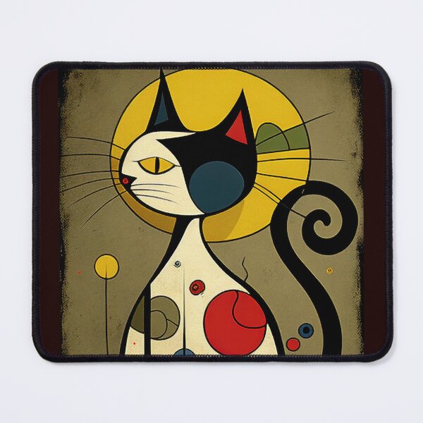 Item preview, Mid Century Colorful Cat 7 Abstract Art Print Painting Wall Decor designed and sold by winterkitty88.