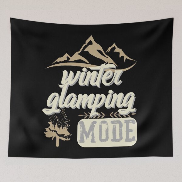 Item preview, winter glamping mode, forest river sun inside tree pine designed and sold by movie-popcorn.