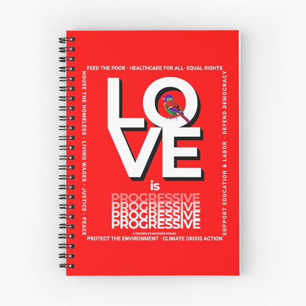 Item preview, PMD00357 Progressive Movement Designs Love is Progressive colorful Valentine for Progressives with 12 goals  designed and sold by ProgressiveLeft.