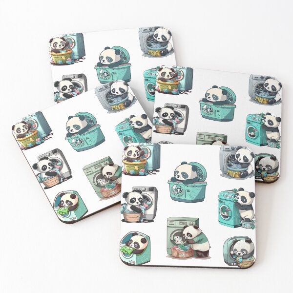 Item preview, Cute Panda doing laundry Pack Sticker 8 items designed and sold by lelixart.