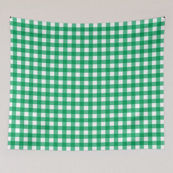 Item preview, Irish Green and White Buffalo Plaid Gingham Check designed and sold by Gsallicat.