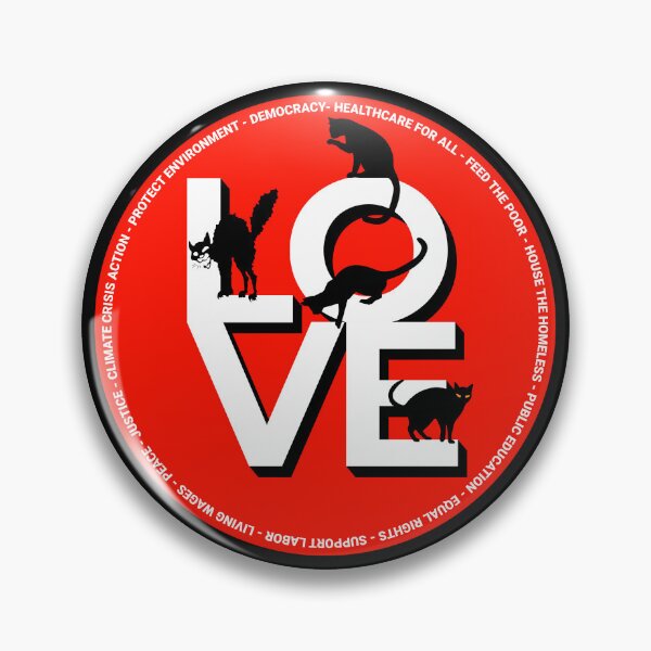 Item preview, PMD00359 Progressive Movement Designs Love with Cats for any day or Valentines Valentine for married or dating progressives  designed and sold by ProgressiveLeft.
