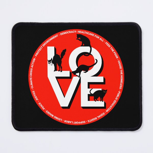 Item preview, PMD00359 Progressive Movement Designs Love with Cats for any day or Valentines Valentine for married or dating progressives designed and sold by ProgressiveLeft.
