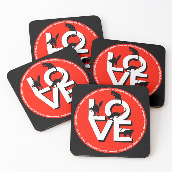 Item preview, PMD00359 Progressive Movement Designs Love with Cats for any day or Valentines Valentine for married or dating progressives  designed and sold by ProgressiveLeft.