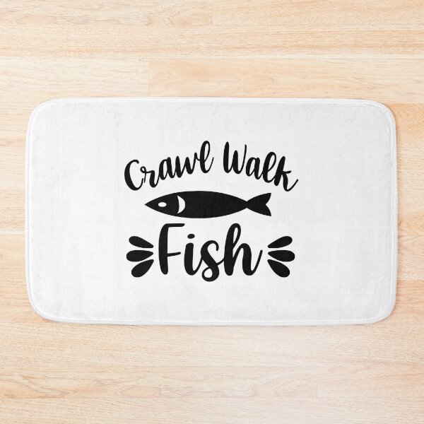 Item preview, FISHING QUOTE | CRAWL WALK FISH | FISHING QUOTE SAYING | FISHING LOVER designed and sold by YourMinimalist-.