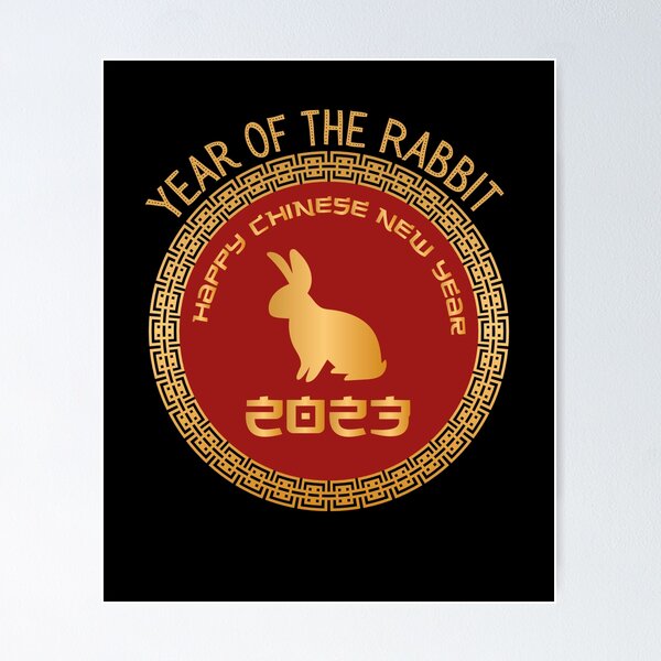 Item preview, Year of the Rabbit Chinese 2023 New Year Fresh New Spring and Bunny Design designed and sold by tranquilbeach.