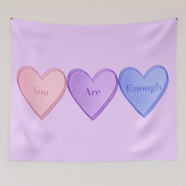 Item preview, You Are Enough In Hearts designed and sold by SMillustrations.