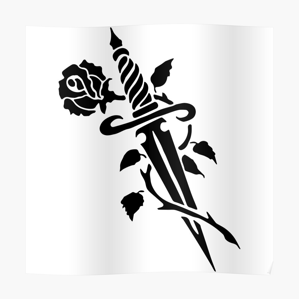 Buy Sword Rose Tattoo Online In India  Etsy India
