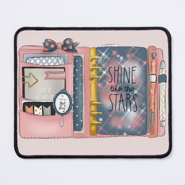 Item preview, Bullet Journal, stationery, book in pink - Shine like the stars designed and sold by Dance Vibes: Blingit Studios.