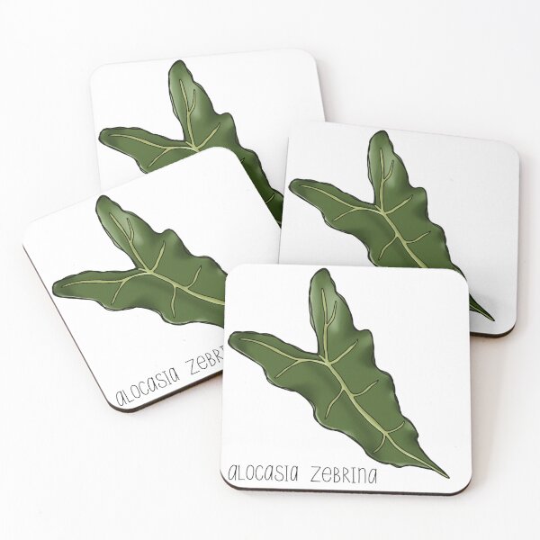 Item preview, Alocasia Zebrina Illustration with Name Label designed and sold by RiverBendArt.