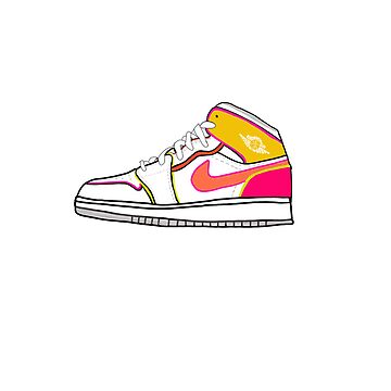 PREPPY NEON SHOE STICKER AND MORE Sticker for Sale by seaberrydesignz
