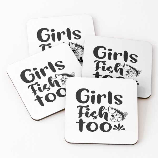 Item preview, FISHING QUOTE | GIRLS FISH TOO | FISHING QUOTE SAYING | FISHING LOVER designed and sold by YourMinimalist-.
