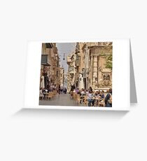 Cafe Culture Mediterranean Style Greeting Card