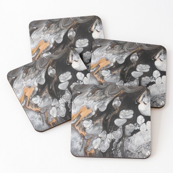 Item preview, Black and Gold Abstract Painting designed and sold by Reynareyna.