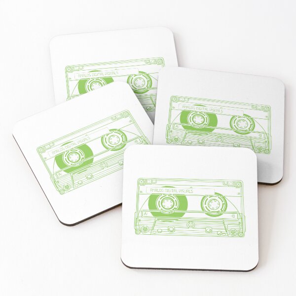 Item preview, Cassette Tape Graphic (Yellow-Green Lines) Analog / Music designed and sold by analogdigitalvz.